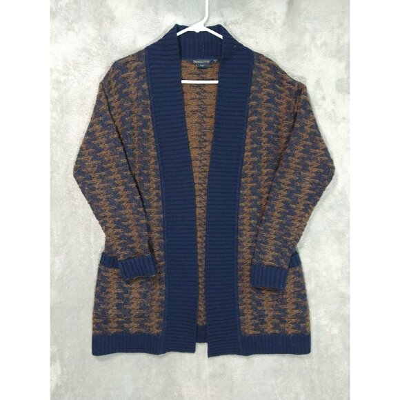 Pendleton Sweater Womens Small Petite Blue Wool Alpaca Cardigan Aztec Southwest - Picture 1 of 8